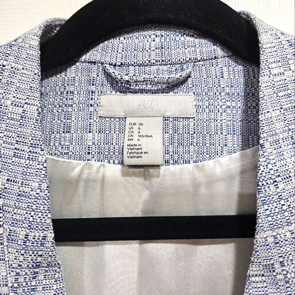 H&M Light Blue Woven Blazer - Picture 4 of 8